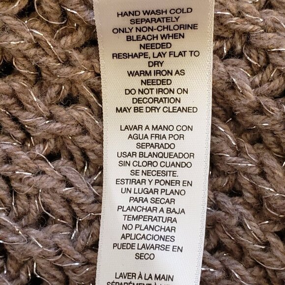 Chico's Sleeveless Open Front Taupe Sweater Vest w/ Faux Fur Collar, Size 3 (XL) - Picture 11 of 12